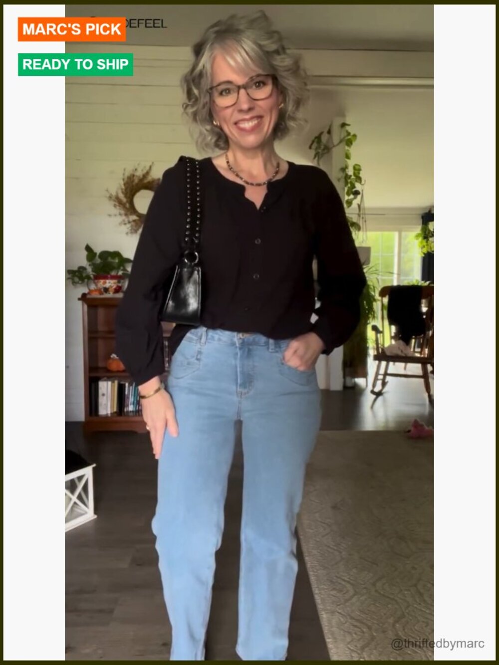 High Waisted Straight Leg Jeans Ankle Denim Stretchy with Pockets - Picture 7 of 7